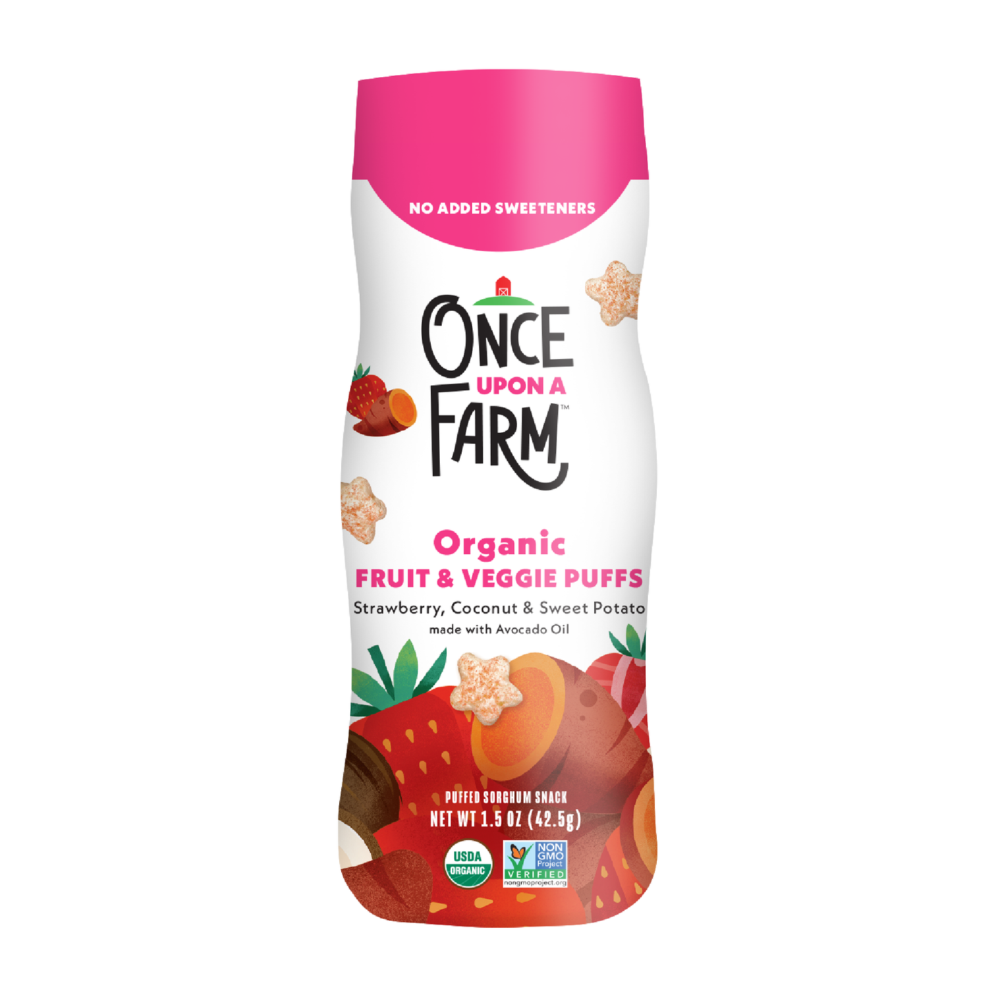Once Upon a Farm. Fresa+camote+coco