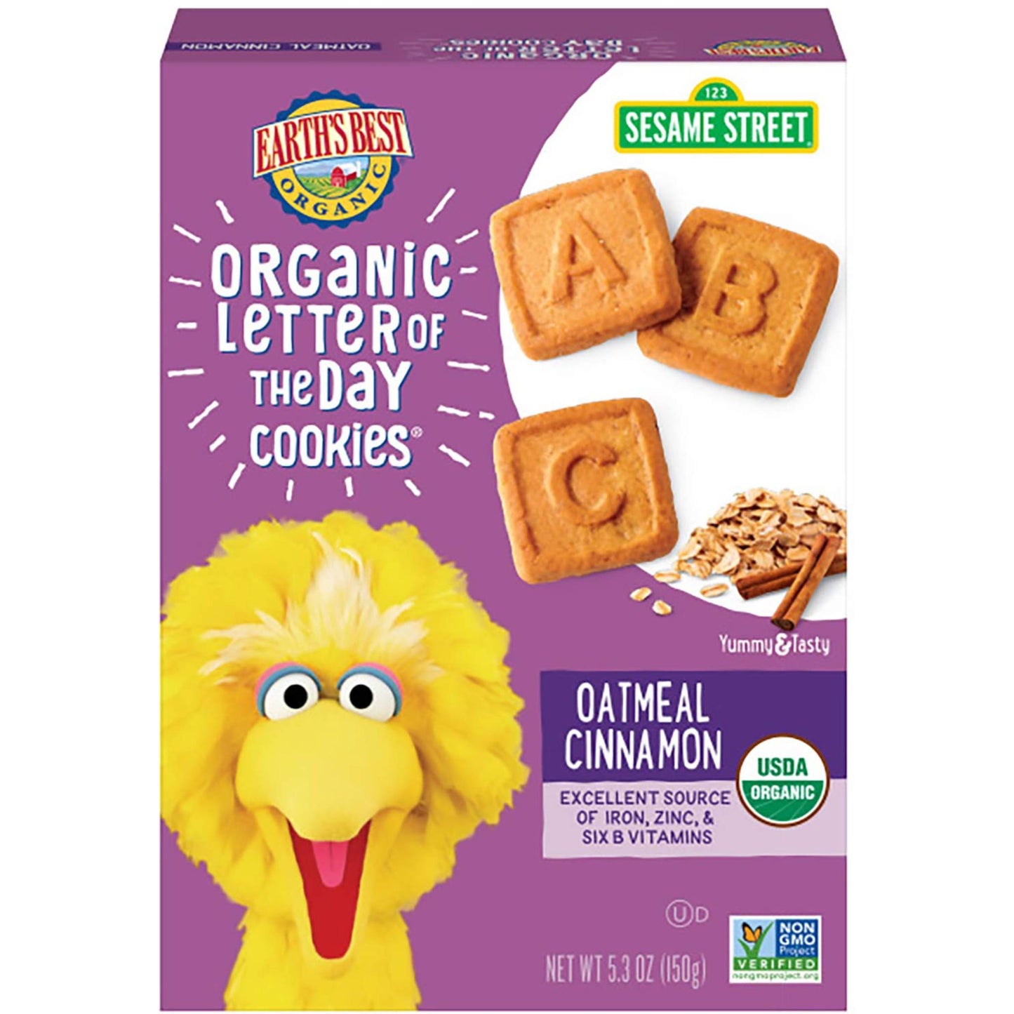 Earth´s Best Letter cookies Sabor Canela