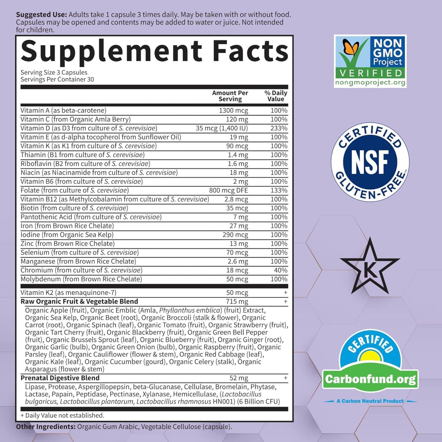 Garden of Life Vitamin Code Raw Prenatal - Multivitaminico