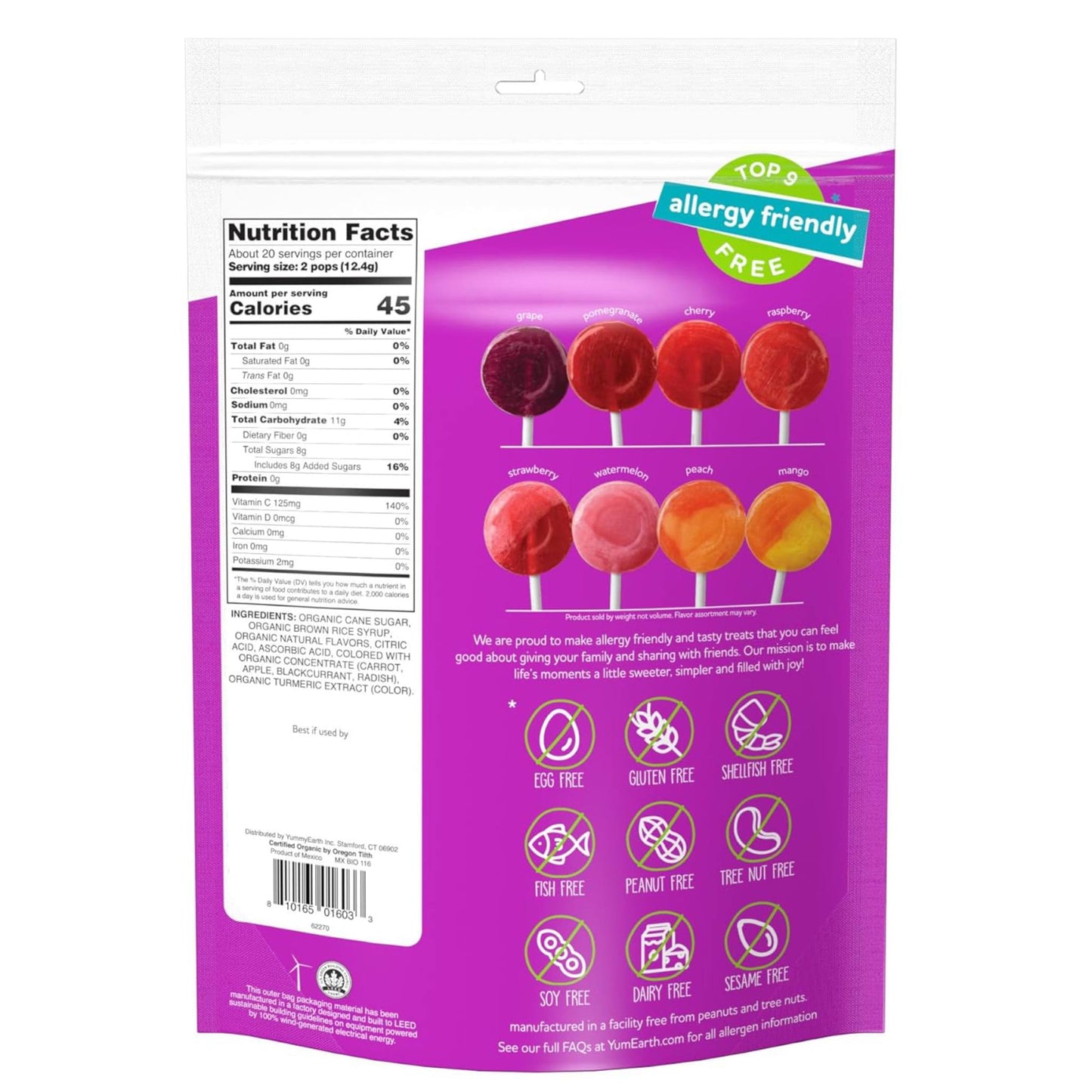 YumEarth Organic Vitamin C Pops
