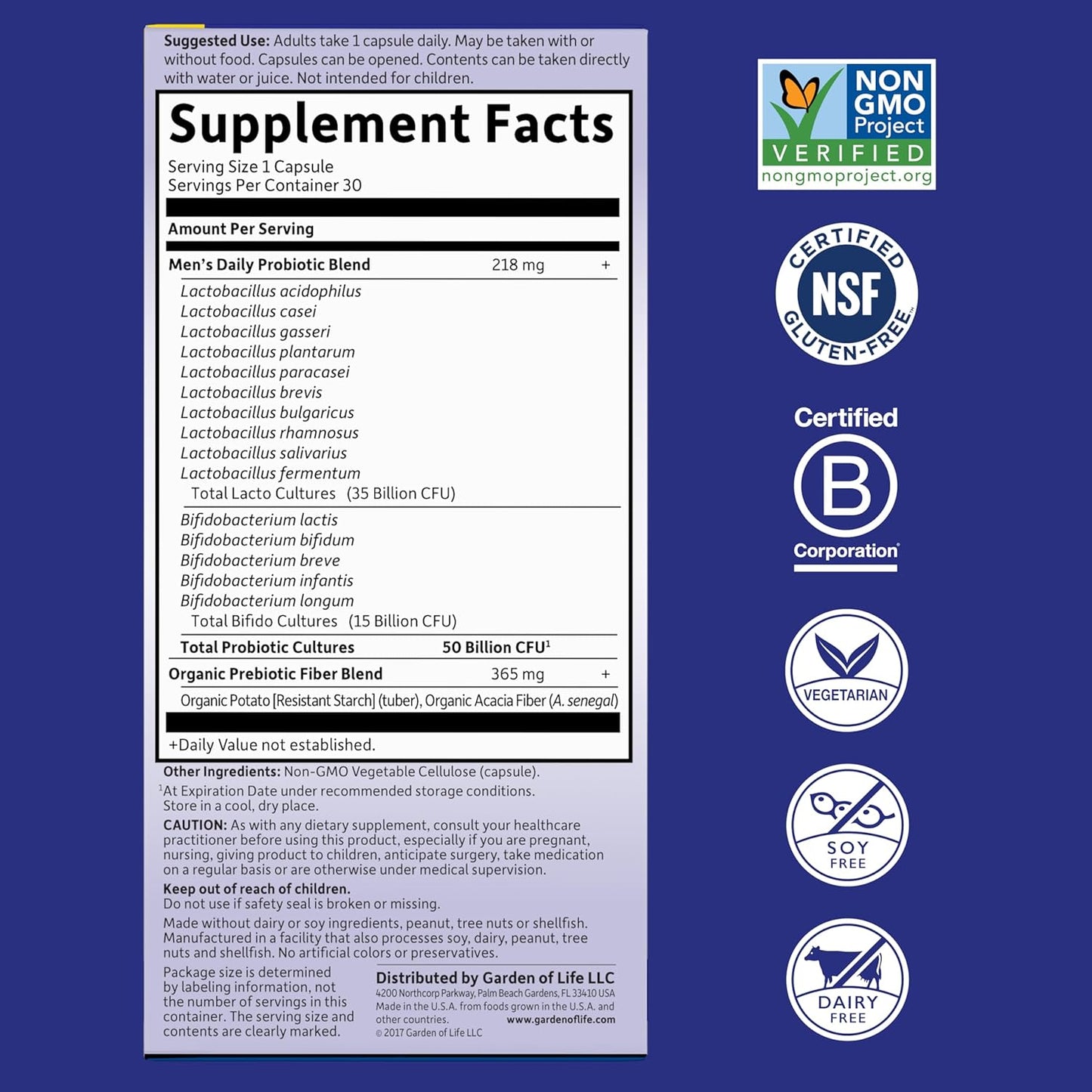 Garden of Life Once Life Probiotics Men