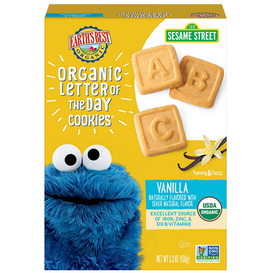 Earth´s Best Letter cookies Sabor Vainilla