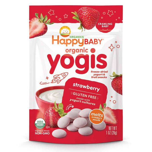 Happy Baby Organic Yogis, Sabor fresa